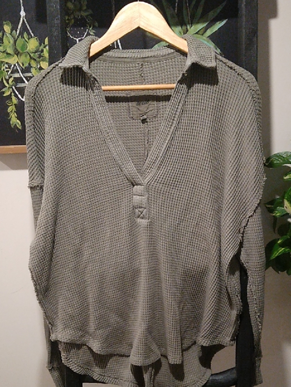 Women's aerie Lumber Jane Waffle Pullover